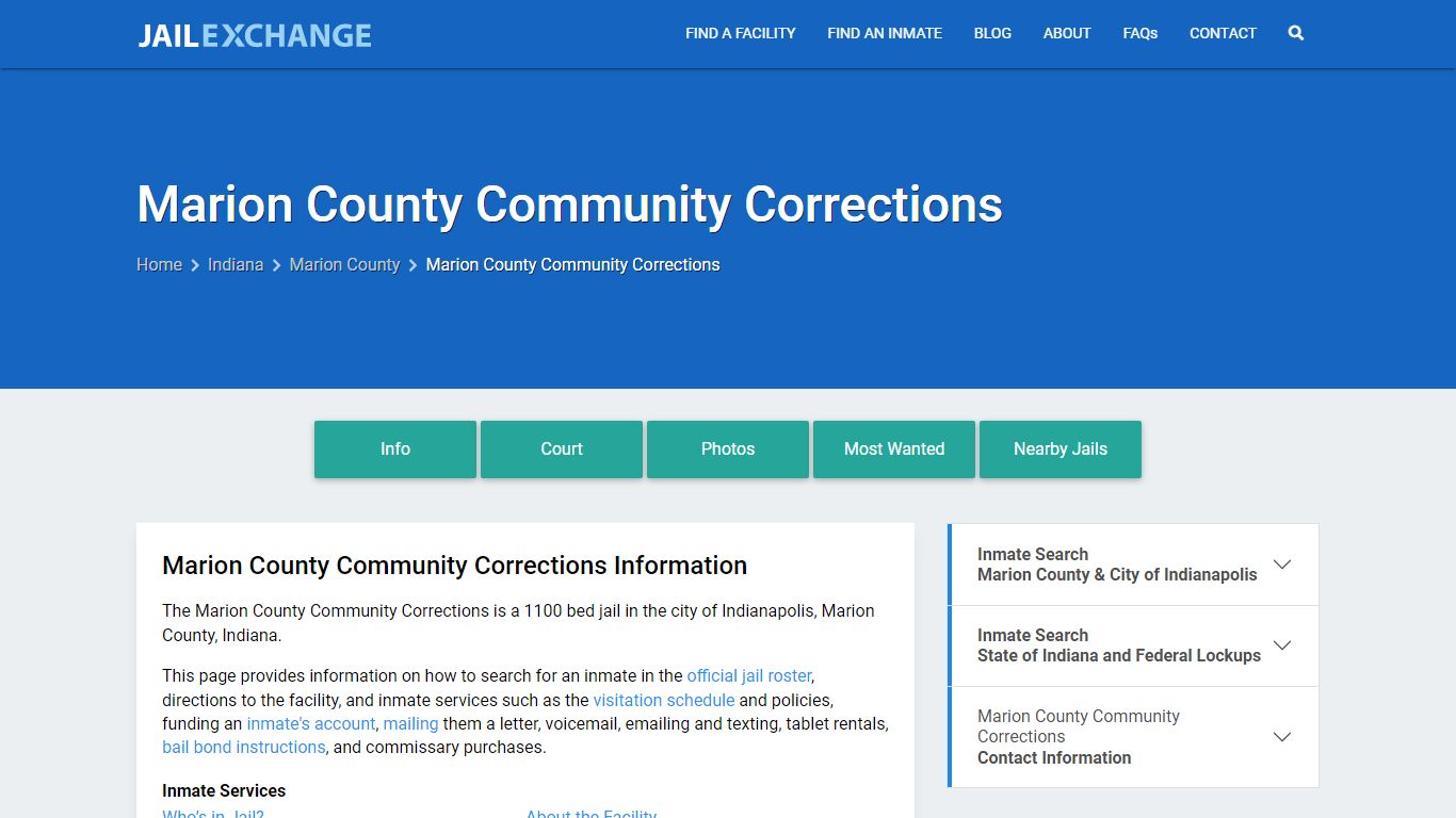 Marion County Community Corrections - Jail Exchange